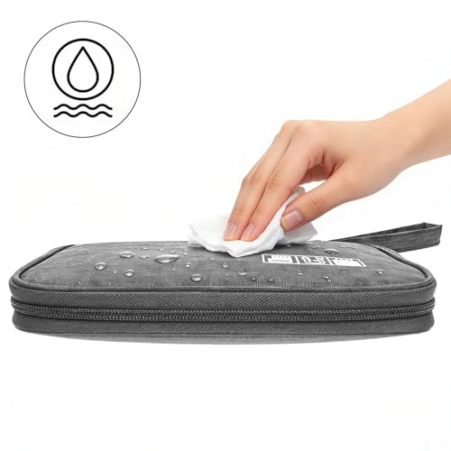 Yamrots Travel Cable Organizer, Electronic Organizer Travel Case, Portable Storage Bag for SD Card, Charger, Power Bank, Earphone (Grey)