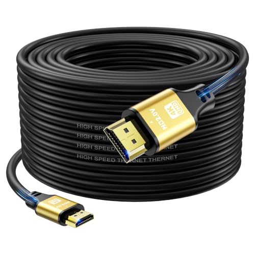 75FT Long Hdmi Cable, 4K@60Hz, 18Gbps High Speed HDMI 2.0 Cord, Ultra HD,Ethernet Audio Return,Video 4K, Arc,1080p, 3D, HDR Compatible with, HDTV, Xbox, PS5/PS4, Laptop(Gold) - size: 75FT