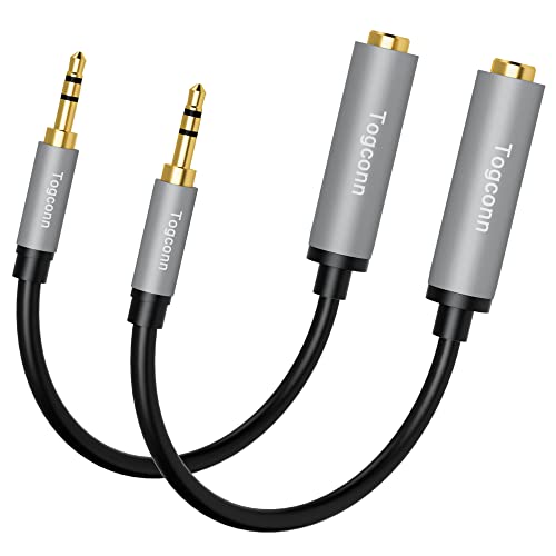 3.5mm to 6.35mm Stereo Audio Cable Adapter 0.6 Feet, 3.5mm 1/8 Inch TRS Male to 6.35mm 1/4 Inch Female Stereo Audio Converter Connector for Phone, Laptop, Headphone, Amplifier, Guitar, Speaker-2 Pack - color: 3.5mm Male to 6.35mm Female, size: 0.6 Feet (2