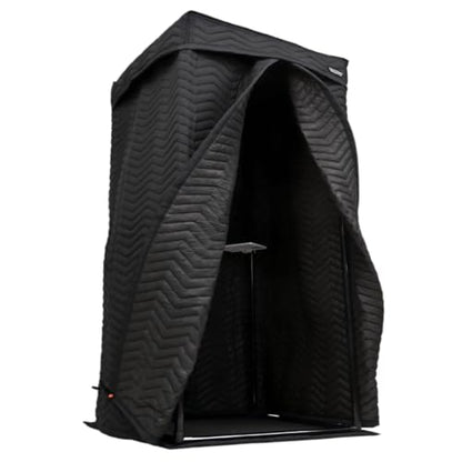 Portable Vocal Booth, Home Recording Studio, Echo-Free Sound Isolation Booth for Voice-Over, Singing (ZIGZAG-BLK, XL) - size: XL