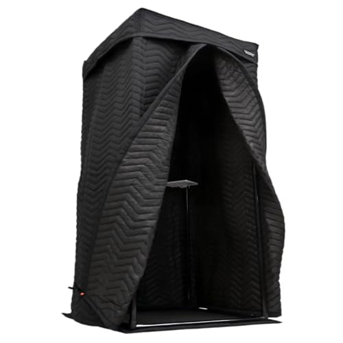 Portable Vocal Booth, Home Recording Studio, Echo-Free Sound Isolation Booth for Voice-Over, Singing (ZIGZAG-BLK, XL) - size: XL