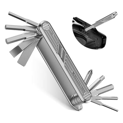 NEEWER 10 in 1 Multifunctional Foldable Screwdriver Tool Set: 4 Screwdrivers, 6 Hex Keys, Pocket Tool, Compatible with SmallRig Camera Cage Rig Tripod QR Plate, UA048S Silver - style: 10-in-1 Screwdrivers Tool Set(Silver)