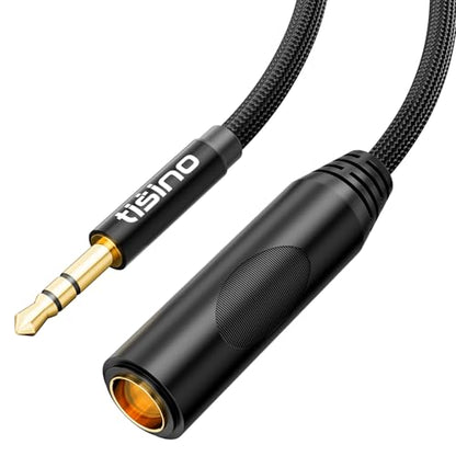 Tisino 1/4 to 3.5mm Adapter, 1/4" Female to 1/8" Male Stereo Audio Adapter for Headphone, Amplifiers, Guitar, Amp etc. - 10ft/3m - size: 10 feet