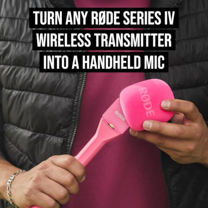 RØDE Interview GO Handheld Adaptor for RØDE Wireless Microphones (Pink) - color: Pink