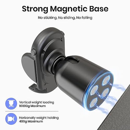 MiiKARE Gym Phone Holder - Magnetic, 360 Rotating, Home & Gym Essentials for All, Black - color: Black