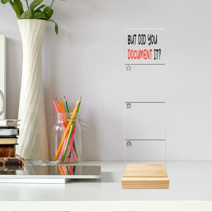 Monitor Memo Board Computer Monitor Memo Board But Did You Document It Sign Acrylic for Computer Monitors No Screen Damage With Removable Design 12.6x 3.15 x 0.2 inches - style: Document