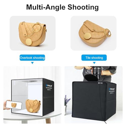 20"/50cm Light Box, PULUZ Large Photo Studio Shooting Tent 200 LED Light CRI≥90 12 Colors Backgrounds Professional Dimmable Photo Booth Product Photography 20x20 inch Light Box Photography - size: 20"/50cm Light Box