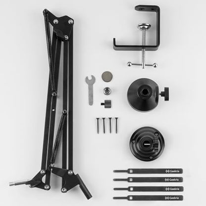 GEEKRIA for Creators Microphone Boom Arm Compatible with TONOR TC-777, TC30, TC20, TC-2030 Suspension Stand Desk Mount with Table Flange Adapter