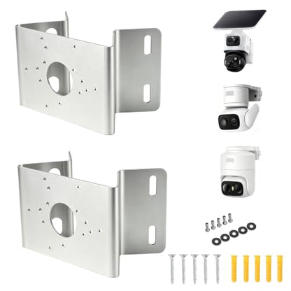 2 Pack Corner Mount Bracket Compatible with eufy Security eufyCam S4, eufy Security Camera C31, eufyCam C37, Eufy PoE Cam S4, Metal Outdoor Adapter Accessories Kits Mounting Bracket for Outdoor Indoor