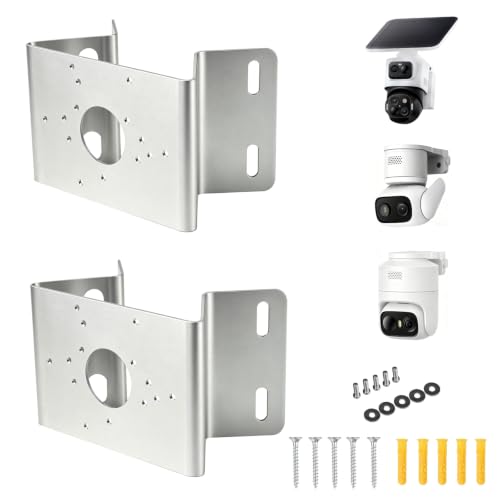 2 Pack Corner Mount Bracket Compatible with eufy Security eufyCam S4, eufy Security Camera C31, eufyCam C37, Eufy PoE Cam S4, Metal Outdoor Adapter Accessories Kits Mounting Bracket for Outdoor Indoor