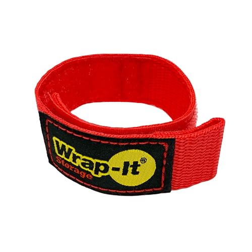 Wrap-It Storage Quick-Strap Cord Wraps, 9 inch (12 Pack) Red - Hook and Loop Strap, Extension Cord Holder Gifts for Boat, Rope, Hose, and Cable Storage and Organization - color: Red, size: 9" (12 Pack)