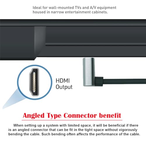 Cable HDMI 2.1 Male to HDMI Male 8K 60hz Stretch Coiled Cable Up Angled 90 Degree for HDTV Computer Laptop Monitor - style: HDMI Up Angled