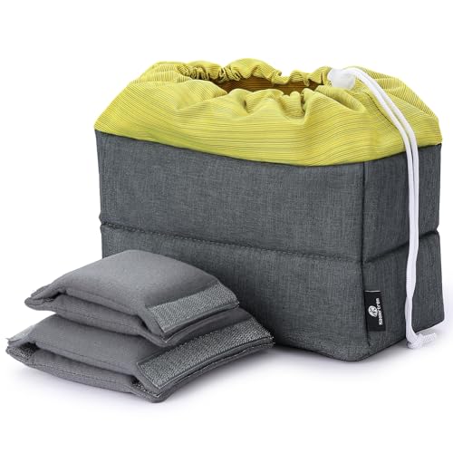 Koolertron Waterproof DSLR Camera Bag with Removable Insert, Adjustable Compartments, Fits in Camera Bags - Protective Case for DSLR/SLR Cameras & Accessories - color: Gray Green+Yellow