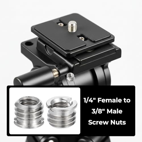 SynHHergyx 10 PCS 1/4"-20 Female to 3/8"-16 Male Tripod Adapter Reducer Bushing Converter Screw Adapter for DSLR Camera Monopod Stand