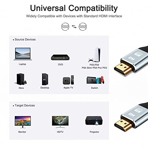 HDMI Cable 4K 50 Foot, High Speed 18 Gbps HDMI 2.0 Cable, HDR, HDCP 2.2/1.4, 3D, 1080P 28AWG HDMI Cord for UHD Samsung TV, Monitor, PS4/3, Xbox One - size: 50 ft