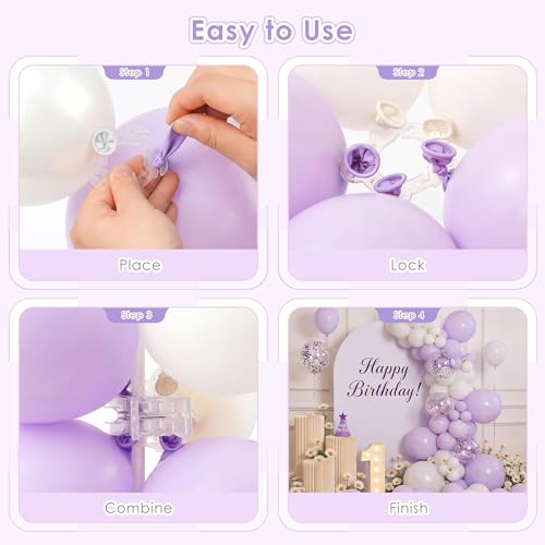 RELBRO Spring Clamps, 10 Pcs 3.5 Inch Clear Plastic Clips with 50 Pcs Balloon Clips for Balloon Arch Backdrop Craft Decoration Projects