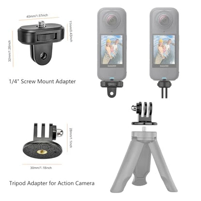 Helmet Mount for GoPro Go Pro, Curved Flat Adhesive Sticky Mounts, Quick Release Buckle, Tripod Adapter, Hero 13 12 11 10 9 8 7 6 5 4 3 2 1 Max Insta 360 DJI Osmo Action Camera Accessories Kit