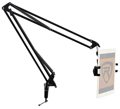 Rockville Dms40 Bundle: Microphone Boom Arm With Desk Clamp, Istand 22 Tablet/Smartphone Holder For Studying, Reading, 2-Items
