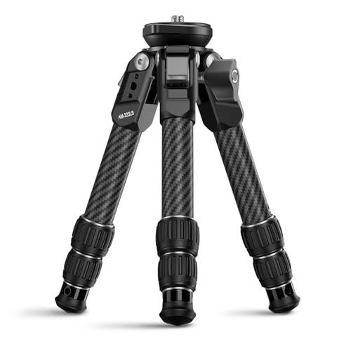 SIRUI Carbon Fiber Mini Tripod with Bowl Base, 33lbs Max Load, Ultra-Lightweight 1.63lbs, 8.82in Folded, 360° Panorama & ±15° Tilt for Camera/Phone/Vlogging（AM-223LS） - style: Bowl Base Tripod