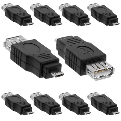 Cmple - Micro USB to USB Adapter Standard 2.0 A Female Jack to Micro B Male Plug OTG Connector Converter for Cameras Tablets Phones Dash Cams Transfer Photos to Computer - 10 Pack - size: 10 Pack, style: USB 2.0 A Female to Micro B 5-Pin Male