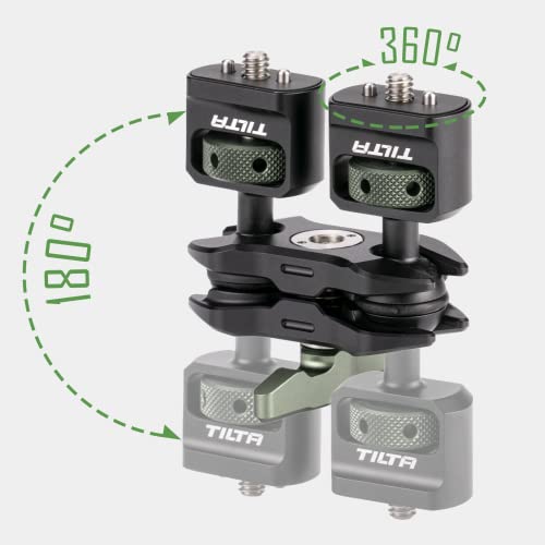 Tilta Mini Articulating Arm | Mount Camera Accessories with 1/4"-20 to 1/4"-20 (with Locating Pins) Connectors (Others Available Separately) | TA-MAA | 2 Ball Heads, 1/4-20 with Retractable Locating Pins, Aluminum, 9.9 Lb Load Capacity