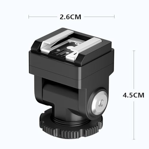 PIXEL Standard Hot Shoe Adapter with Extra PC sync Connection Port & 3.5mm Mini Phone Connection Port for Connecting Cameras to Additional Off-Camera Flash,Studio Light,Strobes or Other Accessories