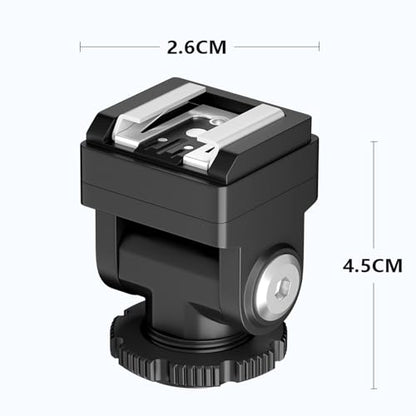 PIXEL Standard Hot Shoe Adapter with Extra PC sync Connection Port & 3.5mm Mini Phone Connection Port for Connecting Cameras to Additional Off-Camera Flash,Studio Light,Strobes or Other Accessories