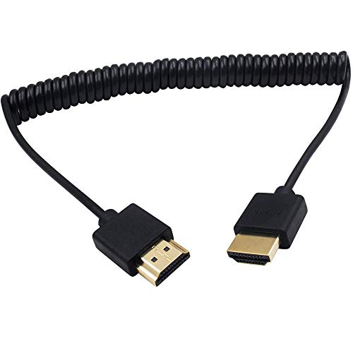 Duttek 4K Coiled HDMI Cable 6FT/1.8M, HDMI Male to Male Extender Cable for 3D and 4K Ultra HD TV Stick - size: Straight Male to Male 6FT/1.8M