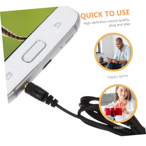 Ciieeo 5pcs Clip-on Lavalier Microphones, Professional Omnidirectional Condenser Mic for Phone Recording, Black Wired Lapel Mics for Teaching, Interviews, Vlogging, and Public Speaking