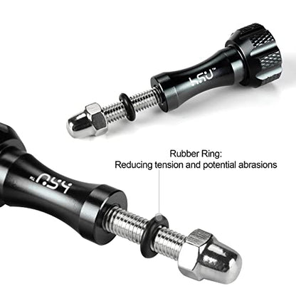 HSU Aluminum Thumbscrew Set + Wrench for Gopro Hero 13, 12, 11, 10, 9, 8, 7, 6, 5, 4, 3, AKASO Campark and Other Action Cameras (Black,3Pcs) - color: Thumbscrew Set + Wrench(Black)