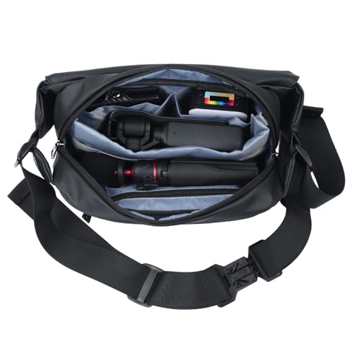 UTEBIT Carrying Case for DJI Osmo Pocket 3 Creator Combo Accessories, Portable Travel Storage Carry Bag, Large Capacity Protective Handbag All in One Gadget Storage Bag for Pocket 3 and Accessories - size: M
