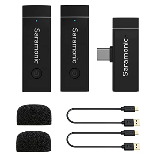 Saramonic Wireless Lavalier Microphone for Android USB-C Phone Plug Play Type-C Mic for iPhone 15 Noise Cancellation Compact Cordless Clip on Mic for Video Recording Live Streaming Interview - size: Type-C-2