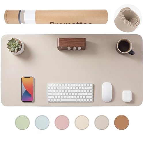 Silicone Desk Mat for Minimal, Creative, Vanity Desk – Reduces Glare, Comfortable Viewing – Writable, Non-Slip, Waterproof, Roll-Up – Food-Grade Platinum-Cured Silicone, Gift Tube（Warm Gray） - color: Warm Gray