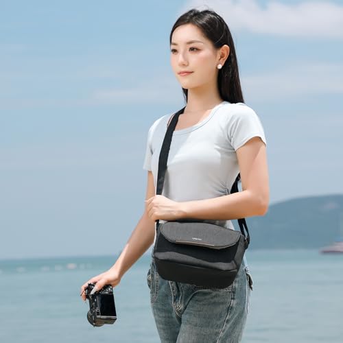 ULANZI Camera Bag, SLR/DSLR Camera Case Professional, Crossbody Photography Small Bag Fashion, Shoulder Bag for Women and Men Compatible for Sony Canon Nikon Mirrorless Camera Lightweight Black - size: Black 3-4 L