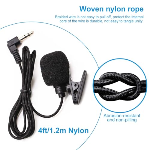 Kinizuxi 2 Pack Lavalier Lapel Microphone,Portable Collar Clip Mic for iPhone iPad Android Smartphone Amplifier Podcast PC/Laptop,Hands Free Mini Mic Recording for YouTube,Interview,Video,Vlog