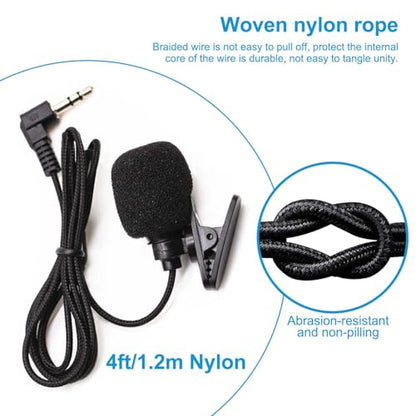 Kinizuxi 2 Pack Lavalier Lapel Microphone,Portable Collar Clip Mic for iPhone iPad Android Smartphone Amplifier Podcast PC/Laptop,Hands Free Mini Mic Recording for YouTube,Interview,Video,Vlog