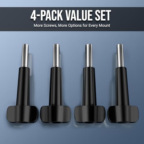 4 Pack Compatible with GoPro Thumbscrew 1/4"-20 Mount – Fits GoPro Hero Series (13–5) & Max, Compatible with Insta360 R/X3/X2&DJI Osmo Action&Akaso | Rust-Proof, Durable, Easy Hand-Tighten Screws