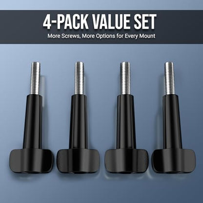 4 Pack Compatible with GoPro Thumbscrew 1/4"-20 Mount – Fits GoPro Hero Series (13–5) & Max, Compatible with Insta360 R/X3/X2&DJI Osmo Action&Akaso | Rust-Proof, Durable, Easy Hand-Tighten Screws