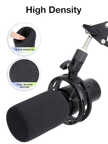 QuadCast 2 Pop Filter Windscreen Compatible with HyperX QuadCast 2 Microphone - Mic Foam Windscreen Noise Reduction,Improved Sound Quality