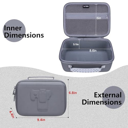 Camera Case Bag Compatible with Canon EOS Rebel T7/R50/R6 Mark II/R100/R50 V/T6/R8/R10/R5 Mark II/RP/R7/5D Mark IV/SL3/R5/T100 DSLR Camera, Len and Tripod with 4 Dividers and Shoulder Strap, Gray - color: Gray, size: Small