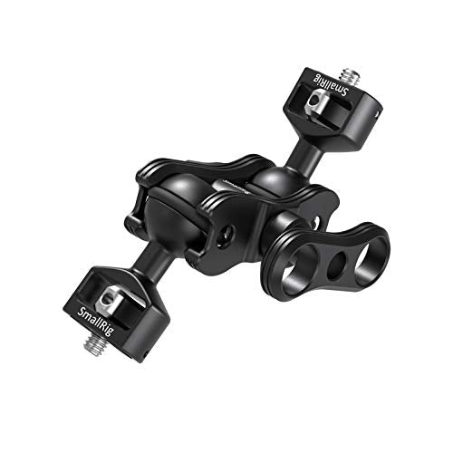 SMALLRIG Articulating Magic Arm with Double Ballheads (1/4" Screw) Monitor Mount for Field Monitor, Lights, Audio Recorders - 2070 - style: 360° full-range