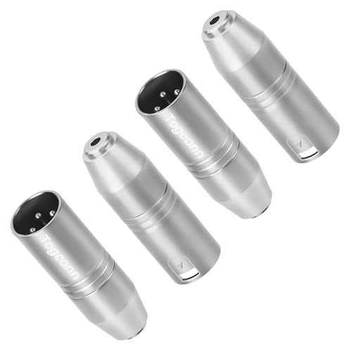 XLR to 1/8" Adapter 4 Pack,3-Pin XLR Male to 3.5mm (1/8 inch) Female Stereo TRS Mini-Jack Microphone Audio Extension Connector Converter for Camcorders, Recorders, Mixers - color: XLR Male to 3.5mm Female Adapter 4 Pack