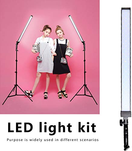 Photography Studio LED Lighting Kit Adjustable Light Professional Electrical Lights with Light Stand Tripod Photographic Video Capture Portraits