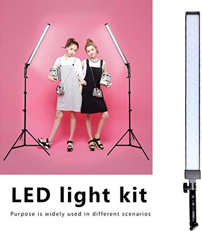 Photography Studio LED Lighting Kit Adjustable Light Professional Electrical Lights with Light Stand Tripod Photographic Video Capture Portraits