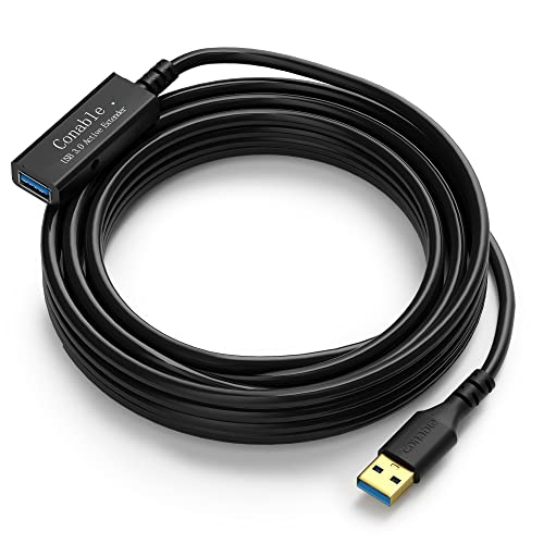USB 3.0 Active Extension Cable 25 Feet, Long USB Type-A Male to Female Extender Cord, Built-in A Signal Booster Smart Chip, 5Gbps Transfer, for Printer, Xbox, Webcam, VR, Hard Drive, USB Hub and More - size: 25 Feet (Active)