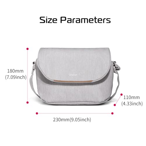 ULANZI 3L Camera Bag, Beige Gray, 9.1x4.3x7.1in, Professional SLR/DSLR Crossbody Shoulder Case for Sony Canon Nikon Mirrorless Cameras, Splash-Proof Polyester Lightweight 235g - size: Grey 3-4 L