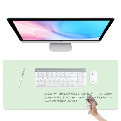Dry Erase Desk Mat, Waterproof Desk Pad, Erasable Writing White Board for Making Plans, Non-Slip Large Desk Mat, Desktop Dry Erase Board for Office, Home, School (Green-1) - color: Pale Green