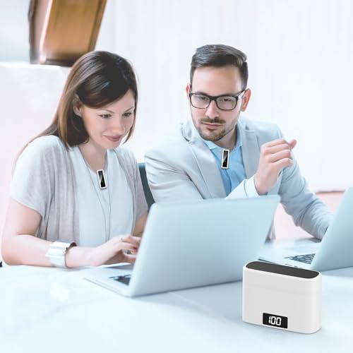 USB-C Wireless Microphone with Charging Case for iPhone 15/16/17 & Android