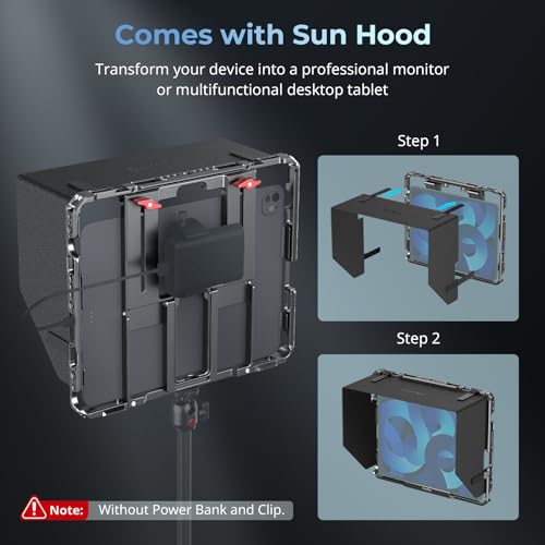 SMALLRIG Universal Metal Cage for iPad, Tripod Mount Adapter Monitor Fits for iPad Pro 12.9, Air, Mini and More, with 1/4"-20, 3/8"-16 Holes, Cold Shoe Mount - MD5059