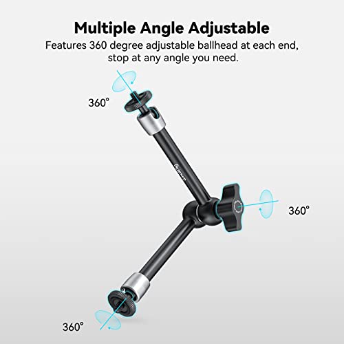 SmallRig 9.8 inch Adjustable Articulating Magic Arm with Both 1/4" Thread Screw for LCD Monitor/LED Lights - 2066B - style: 1-Pack